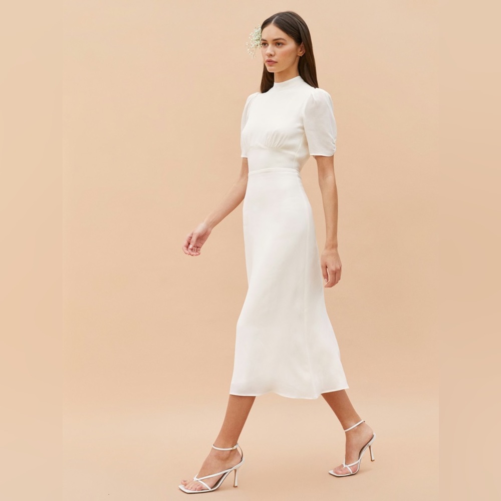 Dusk Dress in ivory by Reformation - excellent condition- worn once!!